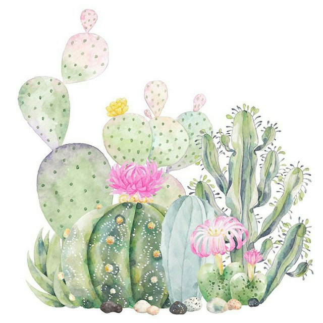 Cuadros Decorativos Cactus 5D DIY Diamond Painting Kits Full Square Drill Decoración de pared Rhinestone Art Likrtyny embutido en tela
