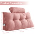 thumbnail image 4 of Lovote Triangular Headboard Pillow Teddy Velvet Removable Cover Neck Support Roll Side Pockets Twin, 4 of 6