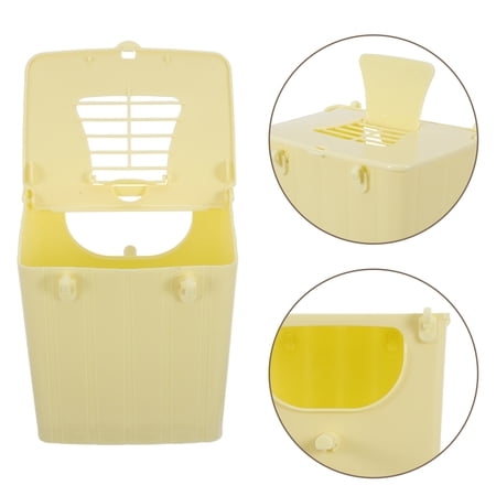 Milisten 2Pcs Bird Cage Nest Box for Finches Plastic Breeding House with Detachable Lid Yellow