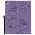 thumbnail image 3 of iPad Pro 12.9-inch 2108 Release Case, Allytech Embossed with Butterfly Folio Stand Wallet Case with Cards/Cash Holder [Apple Pencil Charging not Supported] for Apple Pad Pro 12.9" (2018), Purple, 3 of 8