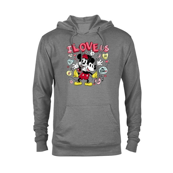 Disney Mickey & Minnie I Love Us Valentine’s Day Retro - Pullover Hoodie for Adults - Customized-Athletic Heather