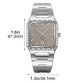 thumbnail image 3 of Reloj de cuarzo para hombre con indicador de fecha – Reloj de pulsera de acero inoxidable para negocios, resistente al agua para uso diario, reloj analógico de moda para la oficina o uso casual., 3 of 6