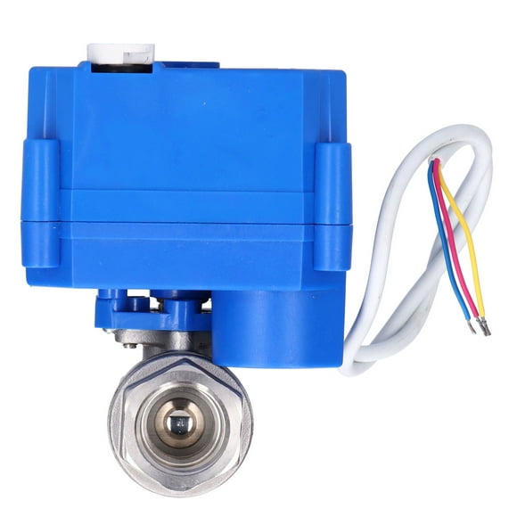 Vanne à Boisseau Sphérique Motorisée, Mini Connecteur Hydraulique Droit En Acier Inoxydable Dn15 DC12v Vanne à Boisseau Sphérique Motorisée Utilisée Pour les Projets Où la Vanne Est Ouverte Pendant un