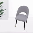 thumbnail image 4 of GUOOL Chaise Courbée Housse Slip Résistant Haute Étirement Dîner Conférence Lavable Gris Clair, 4 of 9