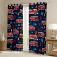 thumbnail image 2 of Homewish Kids Boys Fire Truck Blackout Curtains Set of 2 (52x84 Each),Cartoon Car Theme Window Curtains,Firefighter Car Curtains and Drapes,Lightweight Room Decor, 2 of 6