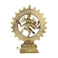 thumbnail image 3 of StatueStudio Natraj Statue Handicraft Brass Dancing Natraja Idol Lord Shiva Dance Statue Religious Item for Pooja Room, Home Decor and Diwali Gift Item (9 X 3 X 12 Inch), 3 of 4