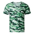thumbnail image 3 of Men's Camouflage T-Shirt Sports Fitness Short Sleeve Military Camo Vintage Shirt Light Green XXXL, 3 of 5