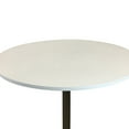 thumbnail image 3 of Benjara Mari 36 Inch Counter Height Table, White Round Top and Stainless Steel Base, 3 of 5