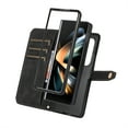 thumbnail image 5 of JiaheCover for Samsung Galaxy Z Fold5 Wallet Case,Rugged Shockproof Zipper Credit Card Slot Stand with Shoulder Strap Full Body Protection Case Cover,Black, 5 of 9