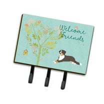 Carolines Treasures BB7579TH68 Welcome Friends Bernese Mountain Dog Leash or Key Holder Triple multicolor