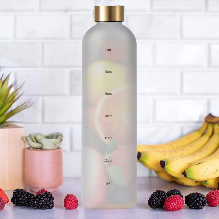 Motivational Water Bottle with Time Marker,32oz Infuser Water Bottle,Tritan  Material BPA-Free, Ensur…See more Motivational Water Bottle with Time