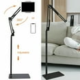 thumbnail image 2 of DODOING 360° Rotation Tablet Floor Stand Holder, Angle Height Adjustable Foldable Boom Arm Overhead Phone Mount for Sofa Bed Use, Compatible with 4''-10.6'' Phone ,Tablet, E-Readers, 2 of 8