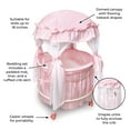thumbnail image 3 of Royal Pavilion Round Doll Crib with Canopy and Bedding - Pink/White, 3 of 8