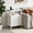 White, variant on Demi Bonn Mini Bedside End Table, Dual Fabric Drawers & Charging Station, Small Bedroom & Apartment, White