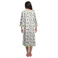 thumbnail image 3 of Moomaya Nightwear For Women Printed 3/4th Sleeve Cotton Knee Length Sleepwear, 3 of 6