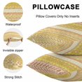 thumbnail image 5 of Lumbar Pillow Covers 20x12 Inch Set of 2, Yellow Khaki Boho Waterproof Outdoor Pillow Covers, Vintage Ethnic Tribe Abstract Art Decorative Cushion Pillowcases for Couch, Sofa, Bed, Garden, Patio, 5 of 9