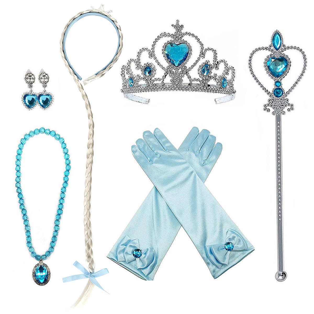 necklace Set Frozen Snowflake Necklace and Bracelet Set Pretend Play Dress up Elsa