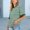 Green, variant on Women's Casual Blouse, Striped Print Short Sleeve Top with Pocket, Round Neck Lightweight Shirt for Everyday Wear