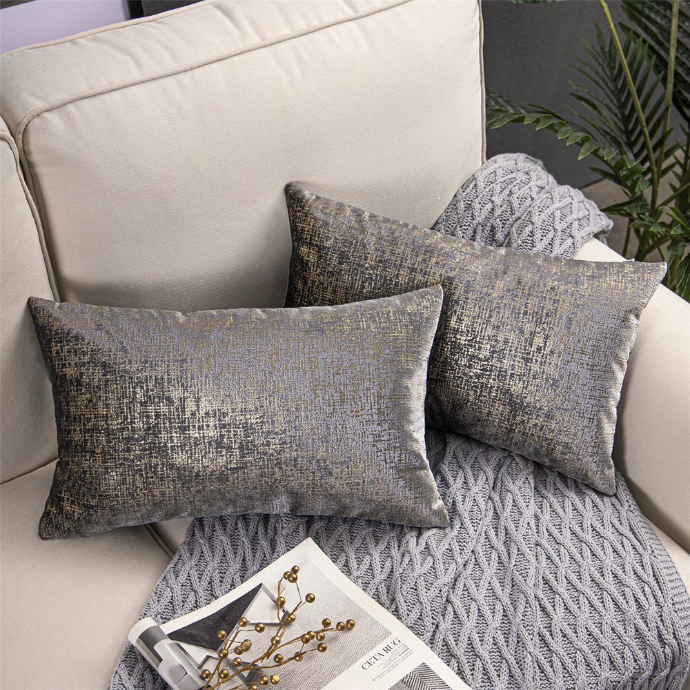 Phantoscope Bronzing Gold Foil Printed Cut Pile Velvet with Gilding Metallic Shiny Decorative