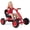 Red, variant on OLAKIDS Go Kart for Kids with Adjustable Seat, Steering Handlebars, Outdoor 4 Wheel Ride On Pedal Car for Boys & Girls
