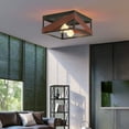 thumbnail image 3 of Gymax Adjustable Ceiling Lamp Geometric Lights Rustic Flush Mount Hallway Living Room, 3 of 9