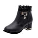 thumbnail image 1 of NECHOLOGY Botas Mujer Adulto Femenino Zapatos Botines de mujer Zapatos de invierno Botas de mujer Botines cortos Cordón Cuero Otoño Vintage Botas de mujer (Black, 8.5), 1 of 6