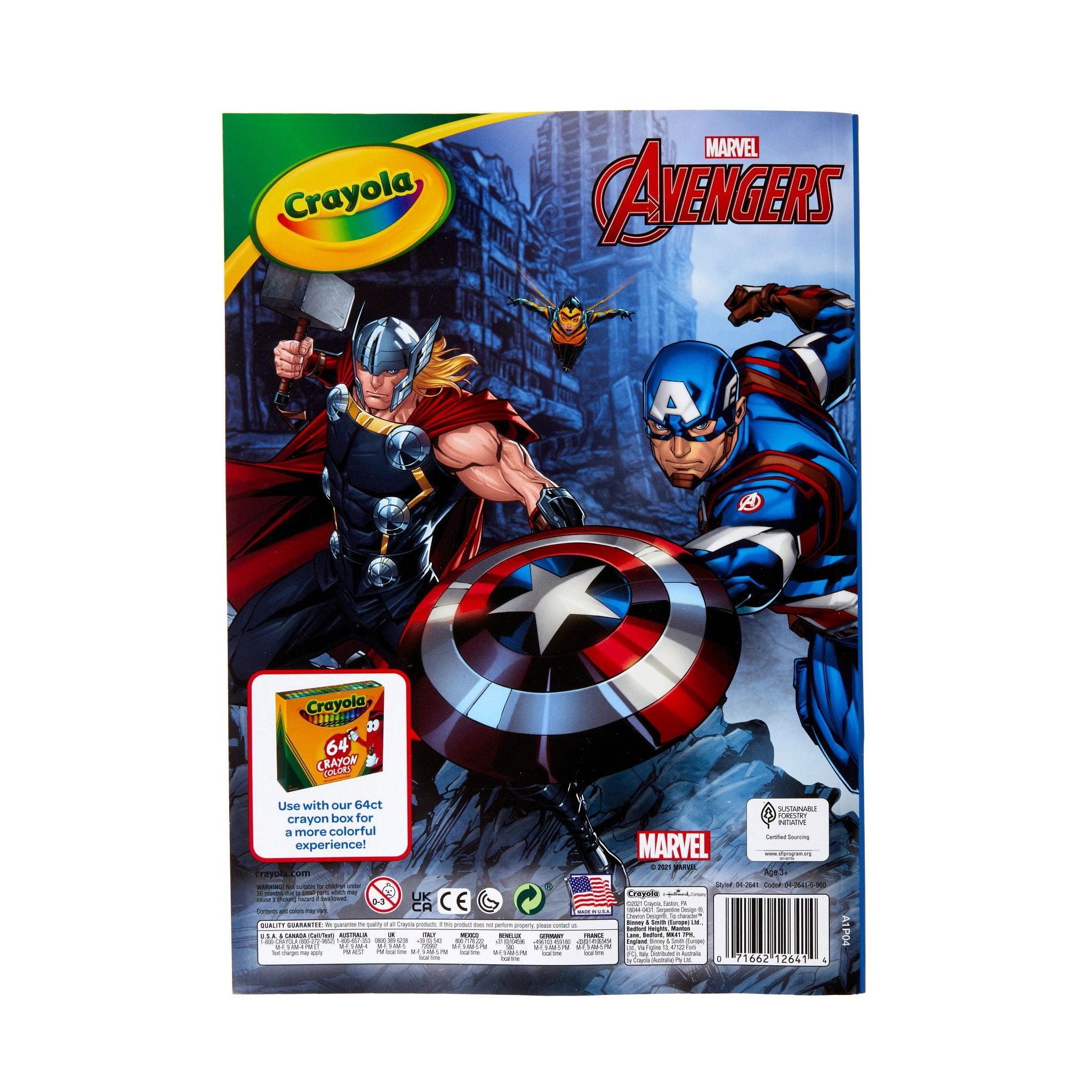 Marvel Avengers Crayola Color and Sticker Book Packaging May Vary Gifting