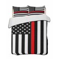 thumbnail image 2 of Quilts Twin Size, Red American Flag Soft Comforter Bedding Set for Bed, Black White Striped US Flag Stars Lightweight Quilted Bedspread with Pillow Cover(2 Pieces) for All Season, 68x86 Inch, 2 of 6