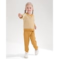 thumbnail image 3 of SANMIO Toddler Girl Clothes Girls Tracksuit Outfit Cute Striped Sweatshirt Sweatpants Set Fall Winter Sweatsuit For Girls 1-5T, 3 of 7