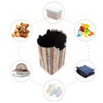 thumbnail image 7 of Yayeee Freestanding Laundry Hamper with Handle Collapsible Large Storage Basket for Clothes, Brown Abstract Dots, 7 of 7