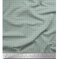thumbnail image 1 of Soimoi Moss Georgette Fabric Geometric Small Decor Fabric Printed Yard 42 Inch Wide, 1 of 3