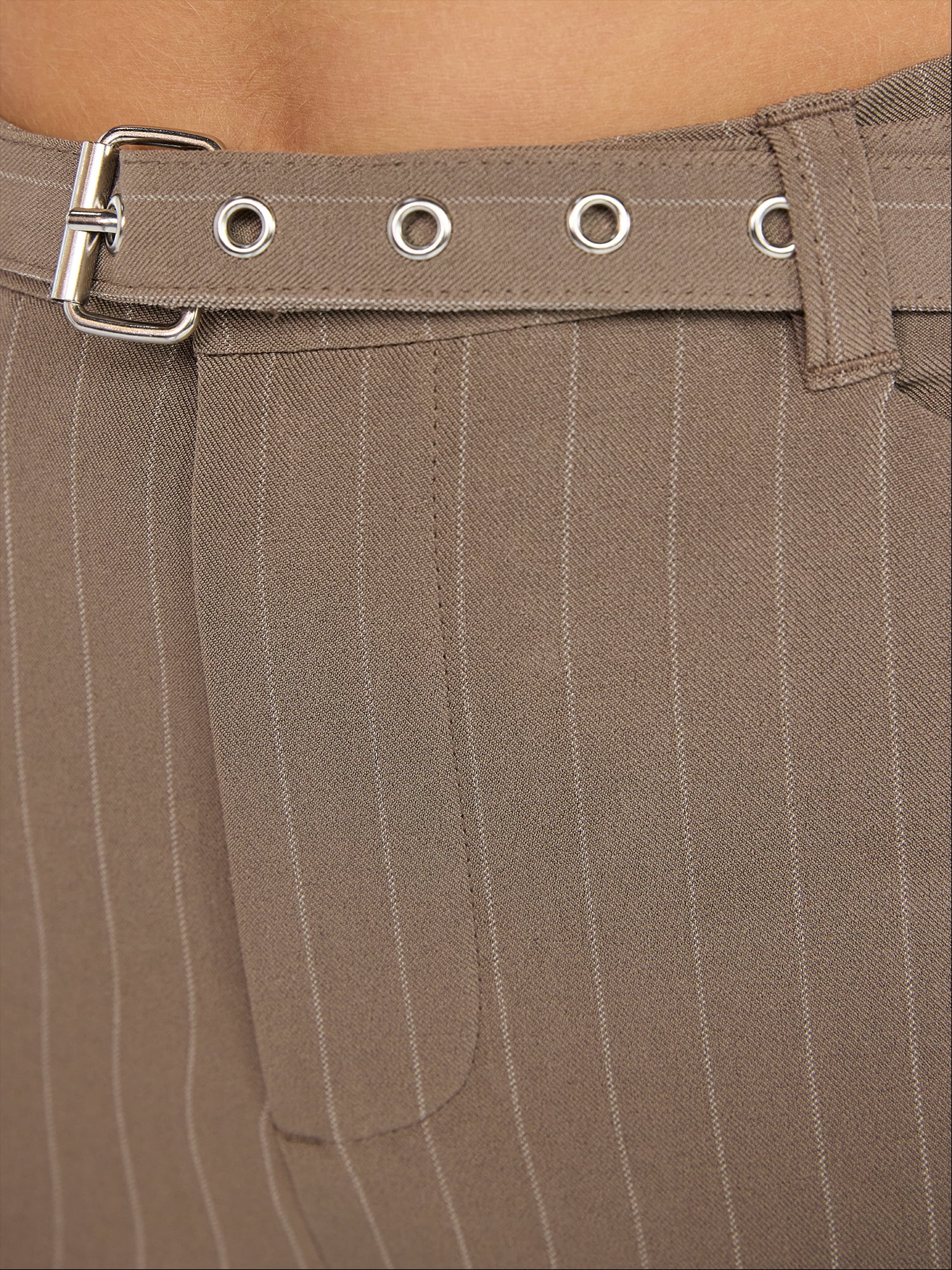 No Boundaries Bootcut Belted Trousers, 31" Inseam, Women's