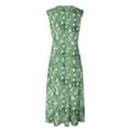 thumbnail image 5 of Drses Sleeveless Dress for Women Summer Women's Fashionable Sleeveless V-neck Printed Large Hem Dress Sundress for Women 2024, 5 of 5