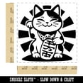thumbnail image 2 of Maneki Neko Lucky Fortune Cat Self-Inking Rubber Stamp Ink Stamper - Black Ink - Large 1-1/2 Inch, 2 of 7