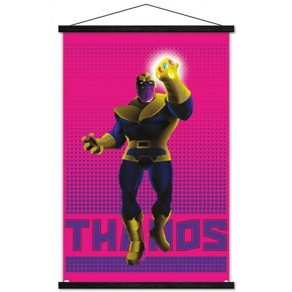 Marvel Shape of a Hero - Thanos Wall Poster with Magnetic Frame, 22.375" x 34"