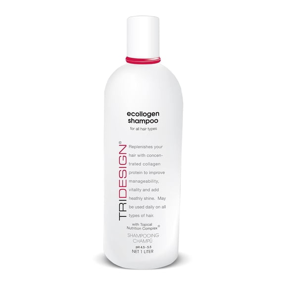 TRI Ecollogen Shampoo - Hair Shampoo For Natural Hair - Moisturizing Shampoo, Hydrating Shampoo- Gentle Hair Products, Thickening Shampoo, Volumizing Shampoo - Liter (33.8 oz.)