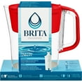 thumbnail image 3 of Brita 6 Cup Small Plastic Water Filter Pitcher, Red, BPA Free with 1 Standard Brita Filter, 3 of 12