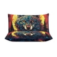 thumbnail image 4 of Colorful Lone Wolf Bedding Sets Twin Duvet Cover 3 Piece Cute Bed Set for Boys Girls Kid, 4 of 6