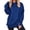 Dark Blue, variant on NinXxx Women's Solid Hoodie Fashion Pullover Daily Loungewear Top White S