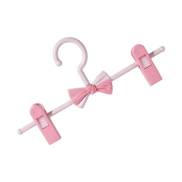 Kids Pants Hangers, Telescopic Plastic Skirts Hangers with Clips for Kids Clothes