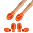 thumbnail image 5 of 2Pcs 33*15mm Drum Stick Sleeve Caps Drumstick Practice Tips Mute Damper Protective Mute Cover Cap Accessories, 5 of 5