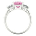 thumbnail image 4 of 2.5 ct Princess Cut Simulated Pink Diamond Three-Stone Engagement Ring for Women in 18K White Gold, 4 of 5