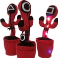thumbnail image 4 of Cactus bailarín de peluche con plantas, juguete de peluche con altavoz, habla, repite la voz, para Navidad, 120, 4 of 4