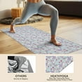 thumbnail image 4 of Blue Cartoon Unicorn Lollipop Pattern Hot Yoga Mat Towel Non Slip for Hot Yoga - Quick-Drying Yoga Mat Cover with 4 Corner Pockets with Travel Bag - Hot Yoga Towel Non Slip 74"x26", 4 of 6