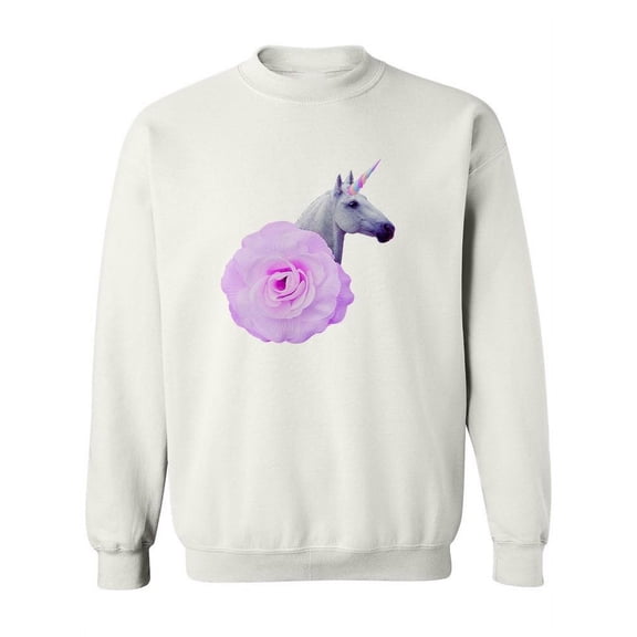Rose And Unicorn Sweatshirt Women -Image by Shutterstock, Female Medium