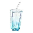 thumbnail image 4 of Drinking Glass Tumbler Star Shaped Trendy Glass Material for Office Home Coffee Milk Tea Water Use, 4 of 9