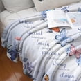 thumbnail image 6 of Christian Blanket for Women, Blue Rose Butterfly Ultra Soft Religious Gifts Blankets with Bible Verse and Inspirational Thoughts, Warm Plush Prayers Healing Throw Blankets, 80"x60", 6 of 6