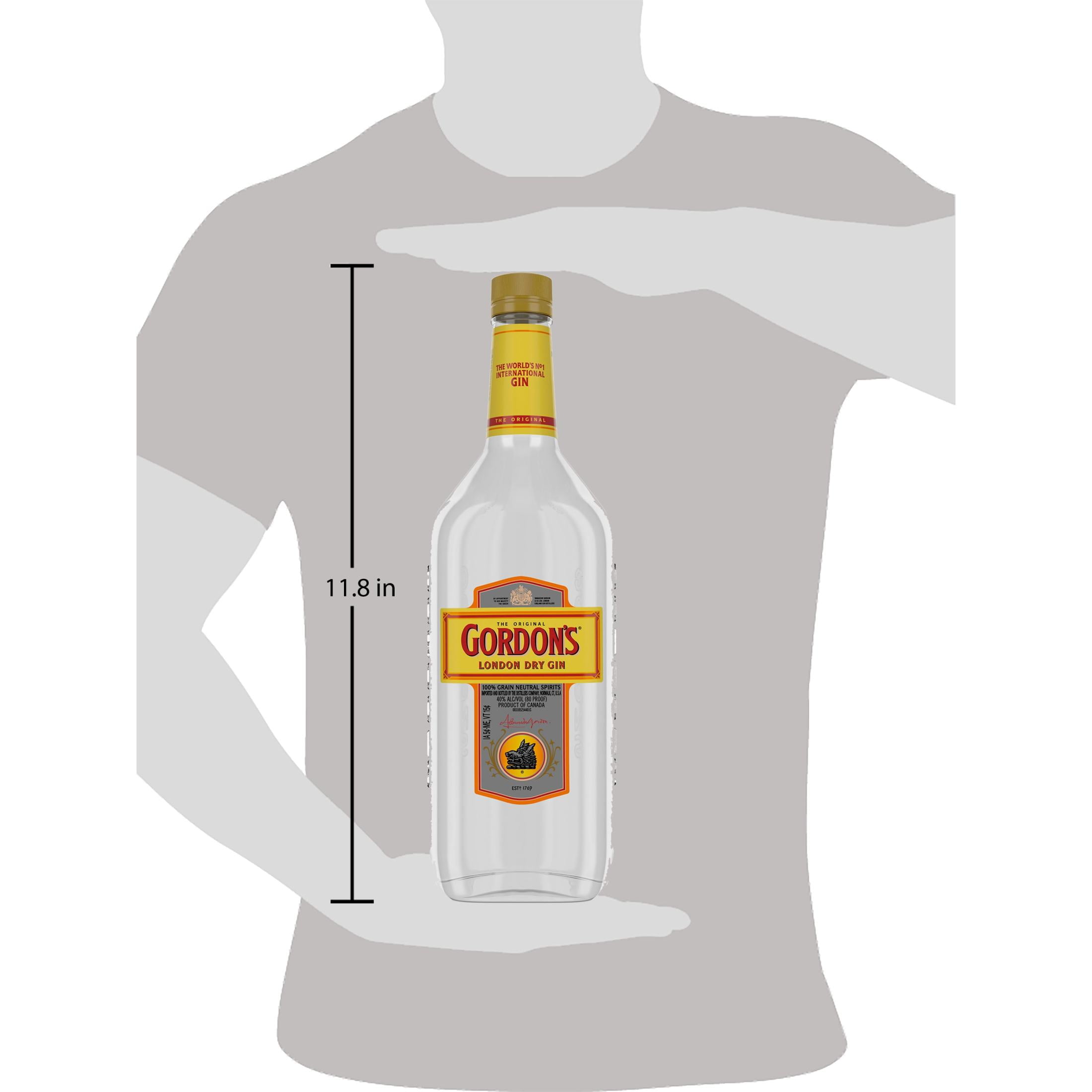 Gordon's London Dry Gin, 1 L, 40% ABV - Walmart.com