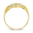 thumbnail image 2 of 10K Yellow Gold Ring Band Themed Cubic Zirconia CZ White, Size 5, 2 of 5