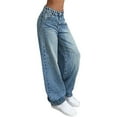 thumbnail image 2 of XQYLOS Girls Wide Leg Jeans High Waisted Baggy Denim Pants, Cute Casual Streetwear Trousers for Teens 13-16Y with Pockets Fashion Style, 2 of 8